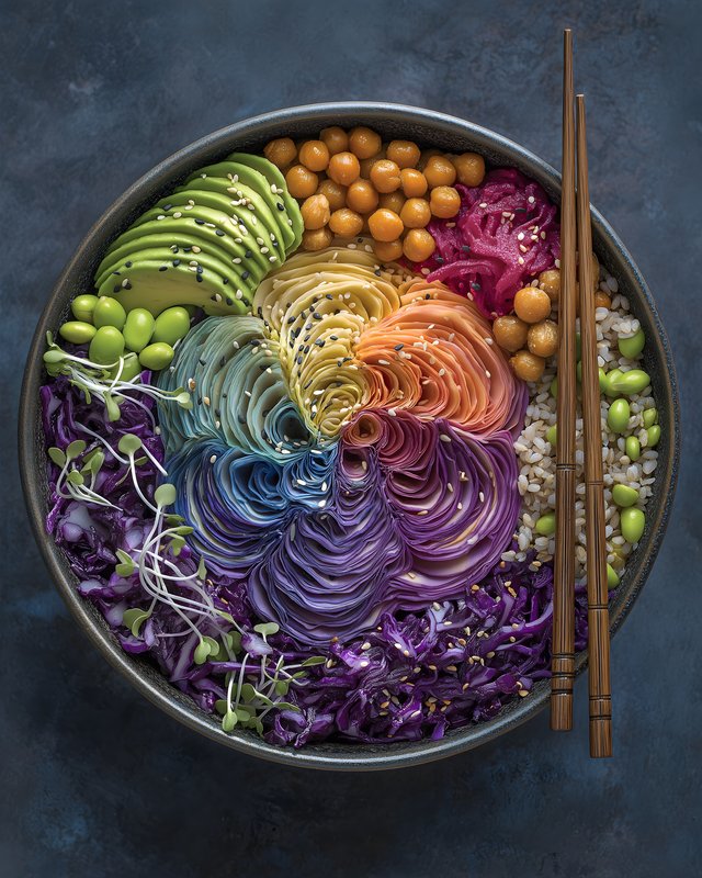 Colorful bowl of noodles and vegetables served with chopsticks Free Premium Stock Photo - stock photo