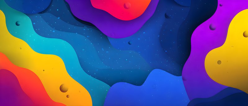 Colorful abstract design with waves and shapes in blue and pink Free Premium Stock Photo - stock photo