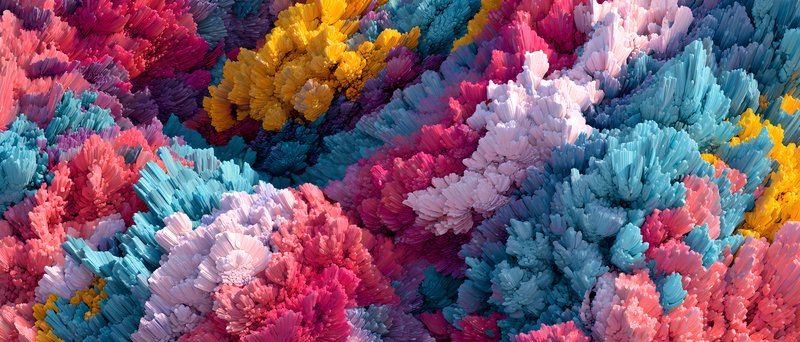 Colorful structures create patterns in a digital landscape Free Premium Stock Image - stock photo