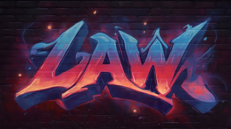 A brick wall displays vibrant graffiti art Free Premium Stock Image - stock photo