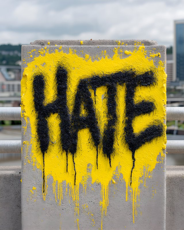 Bold message on concrete wall in urban setting Free Premium Stock Image - stock photo