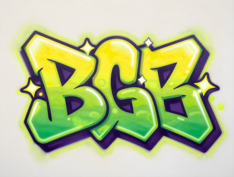 Street art displays colorful letters on a wall Free Premium Stock Image - stock photo