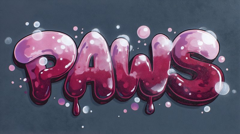 Bright pink graffiti art on a wall in an urban area Free Premium Stock Photo - stock photo