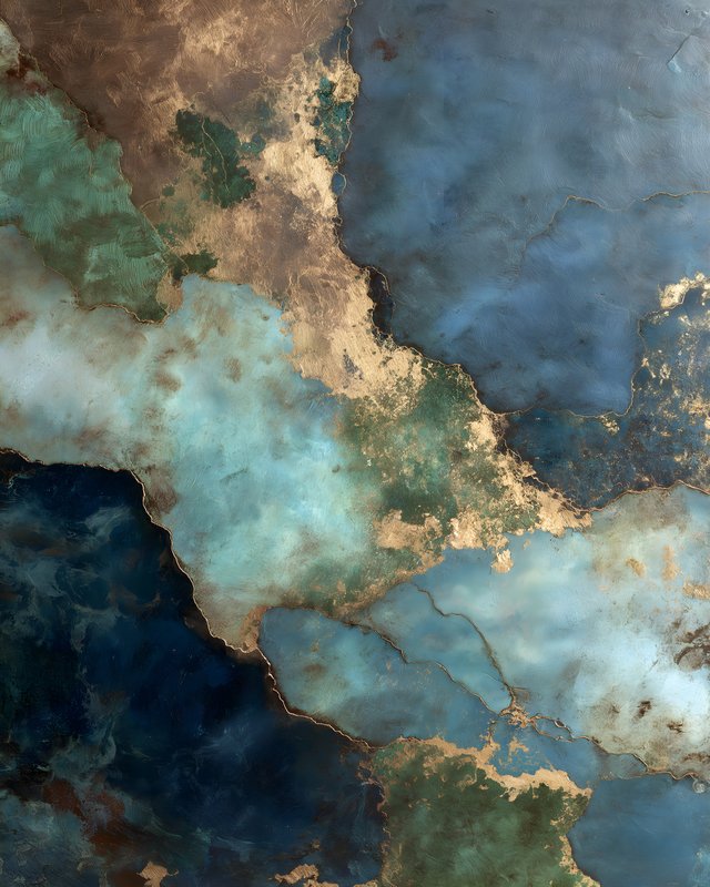 Artistic texture shows blue and gold tones in abstract style Free Premium Stock Image - stock photo