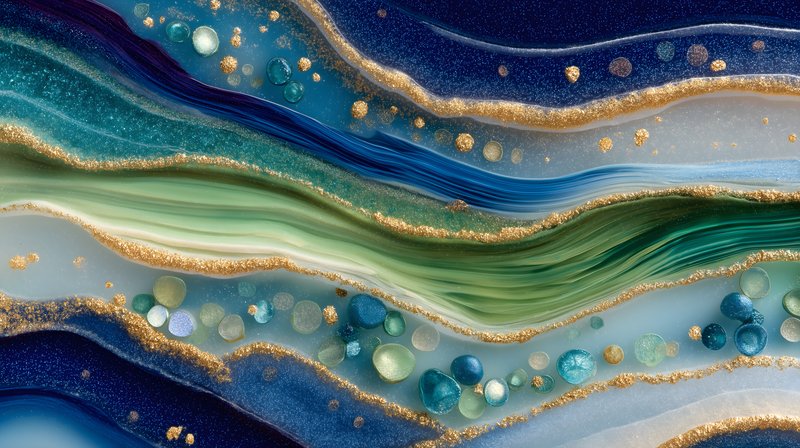 Colorful abstract design with swirls and patterns on a surface Free Premium Stock Photo - stock photo