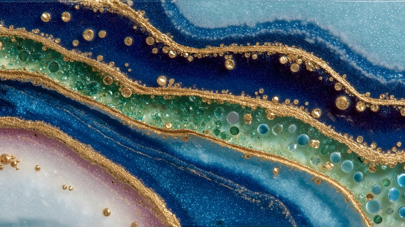 Artistic design with blue and gold patterns Free Premium Stock Photo - stock photo