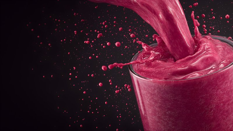 Fresh juice splashes from a glass on a dark background Free Premium Stock Photo - stock photo