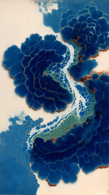 Blue and green abstract art on a white background Free Premium Stock Photo - stock photo