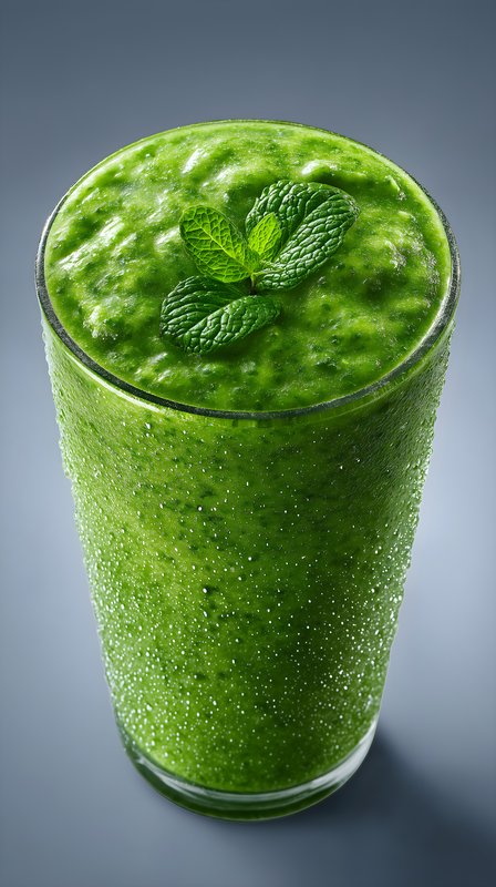 Fresh green smoothie with mint in glass cup Free Premium Stock Photo - stock photo