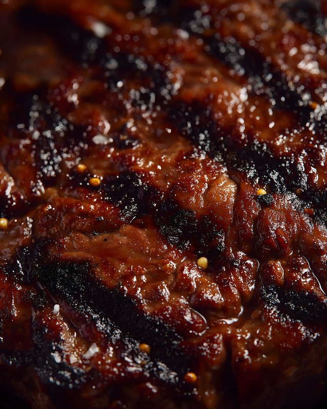 Juicy grilled steak with char marks and glaze on surface Free Premium Stock Photo - stock photo
