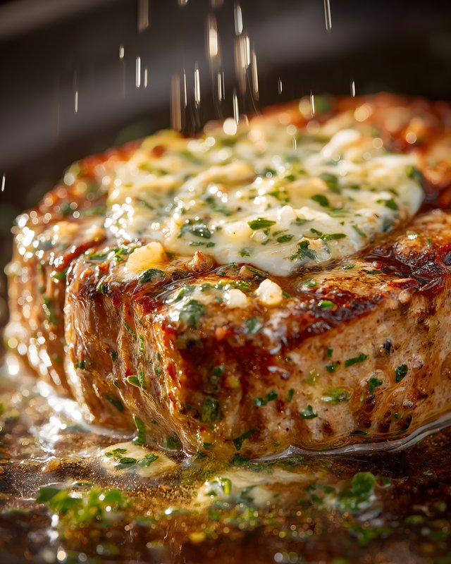 Juicy steak cooking on grill with butter and herbs topping Free Premium Stock Photo - stock photo