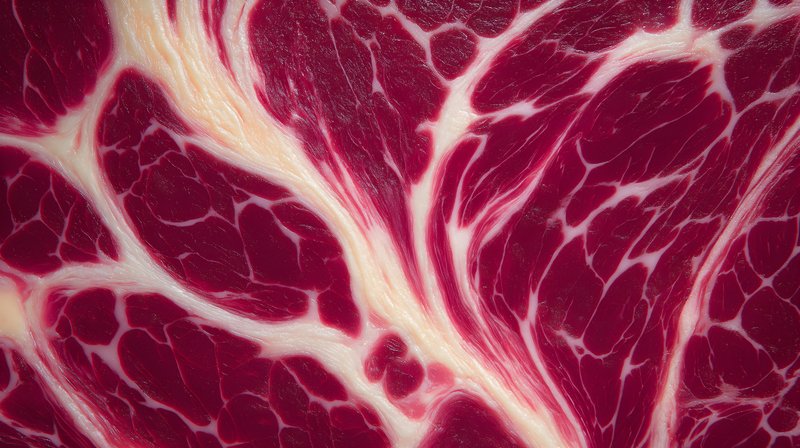 Close view of raw meat with fat and muscle patterns Free Premium Stock Image - stock photo