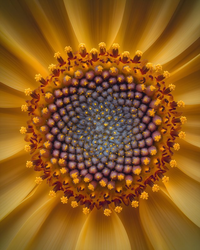 Close view of a flower showing inner details and colors Free Premium Stock Image - stock photo