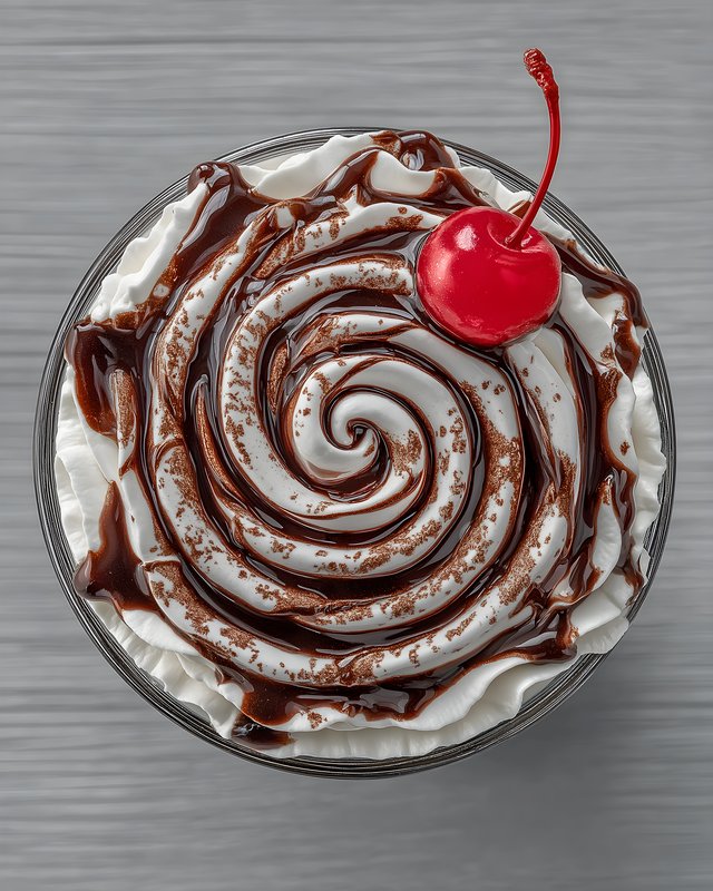 Dessert with whipped cream, chocolate, and cherry on top Free Premium Stock Photo - stock photo