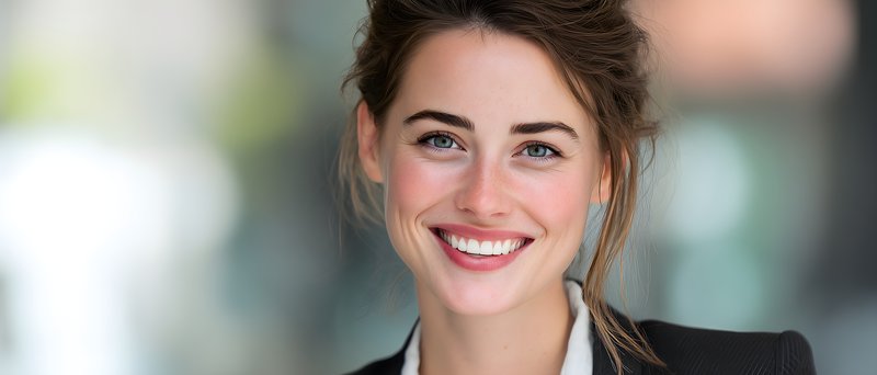 Smiling woman in business attire in indoor setting Free Premium Stock Image - stock photo