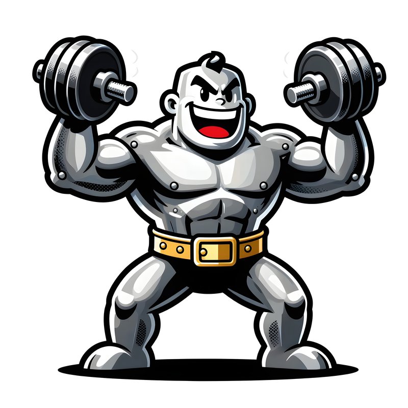 Strong man lifts weights in a gym setting during daytime Free Premium Stock Photo - stock photo