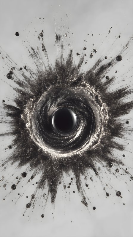 Exploring the effects of a black hole on surrounding space Free Premium Stock Image - stock photo