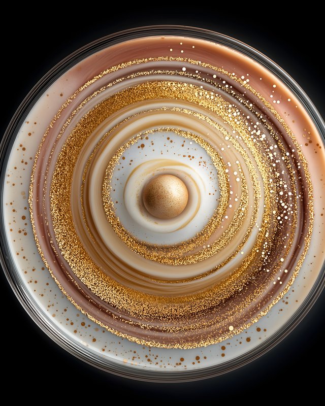 Swirling patterns of gold and brown on white surface Free Premium Stock Photo - stock photo