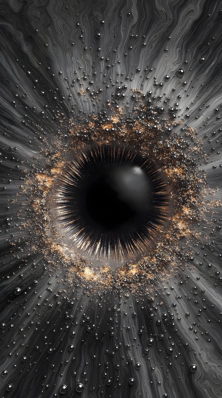 Abstract design of a black hole with particles and space details Free Premium Stock Image - stock photo