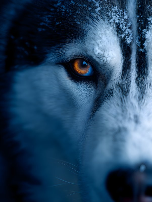 Close-up view of a wolf in a snowy landscape Free Premium Stock Photo - stock photo