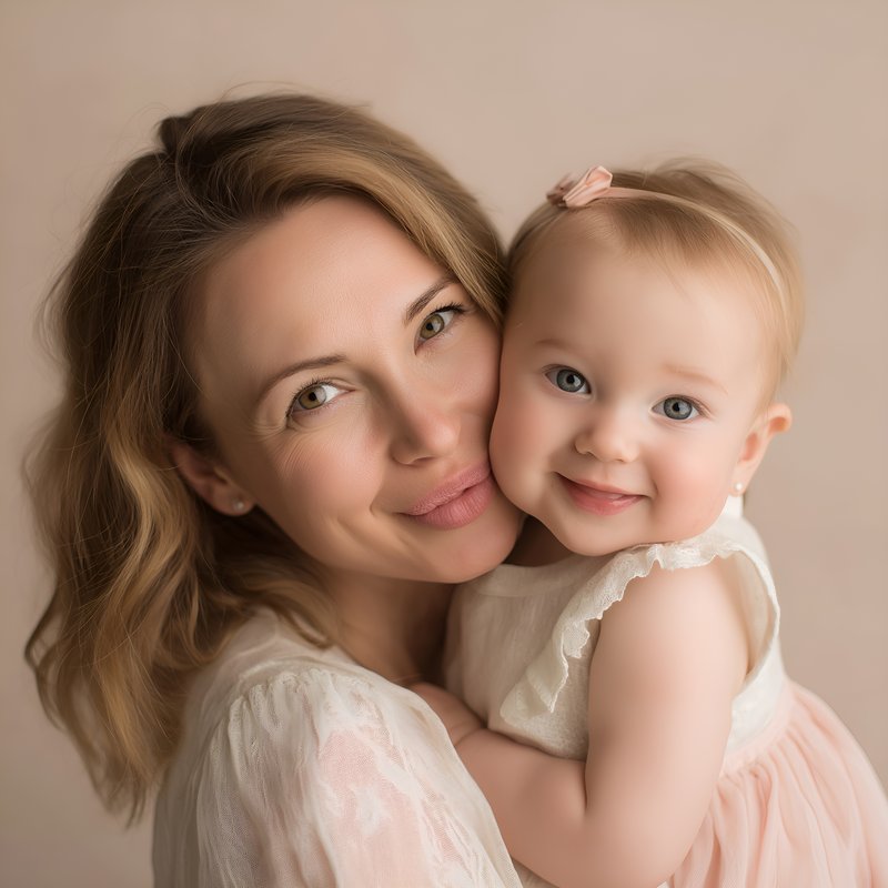 Mother and daughter smiling together in soft light Free Premium Stock Photo - stock photo