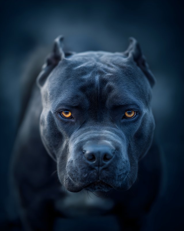 Black dog with bright eyes staring at the camera Free Premium Stock Image - stock photo