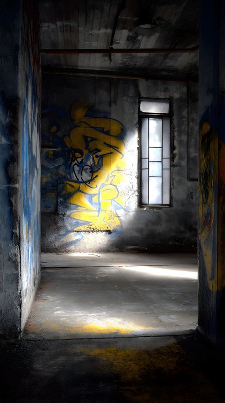 Graffiti on walls in an old building during daytime Free Premium Stock Photo - stock photo