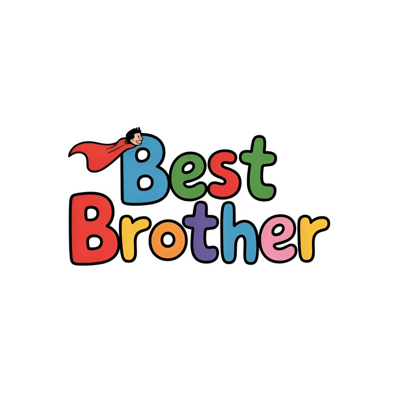 Best brother design with a superhero character Premium Stock Image - stock photo