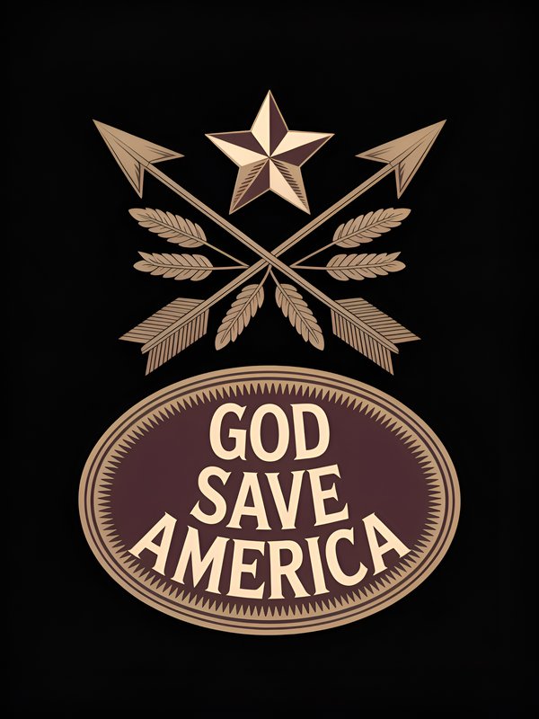 Symbol for unity and patriotism with a star and arrows Premium Stock Image - stock photo