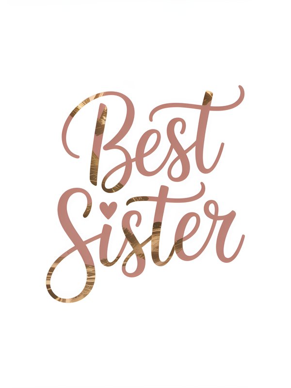 Best sister design suitable for gifts and decorations Premium Stock Image - stock photo