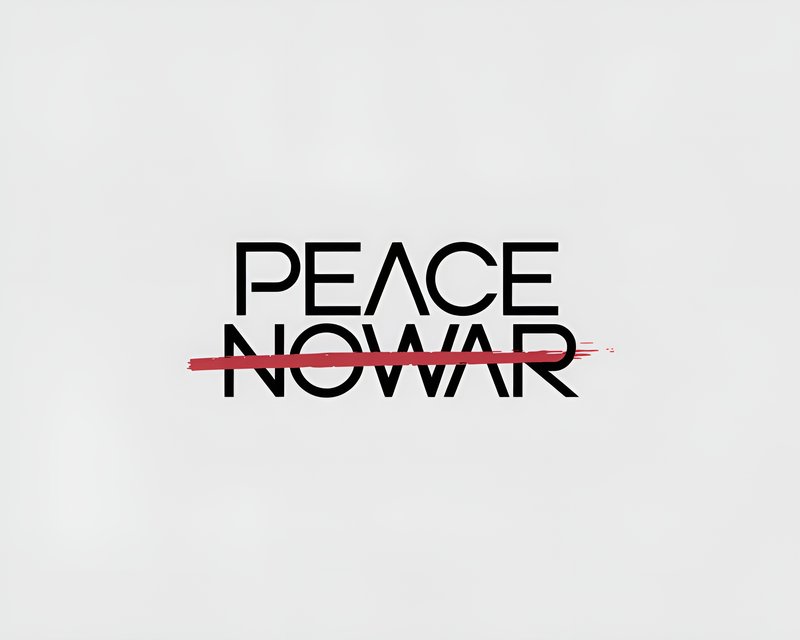 Support for peace and anti-war message in plain text Premium Stock Photo - stock photo