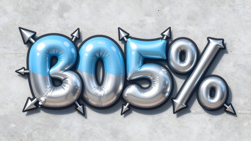 Bold numbers and arrows displayed on a wall in bright colors Premium Stock Photo - stock photo