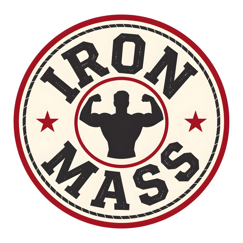 Strong man logo with flexed muscles for fitness brand Premium Stock Photo - stock photo