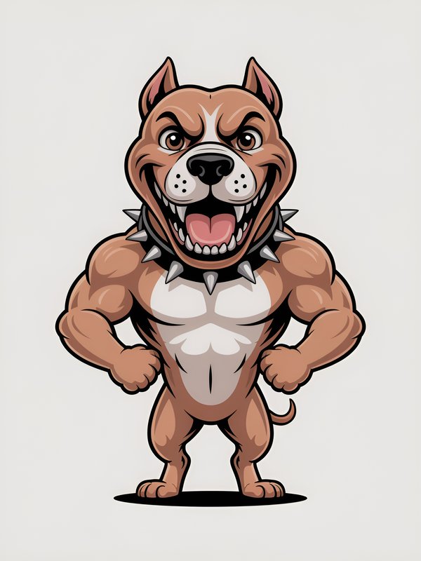 Muscular dog stands with confidence and happy expression Premium Stock Photo - stock photo