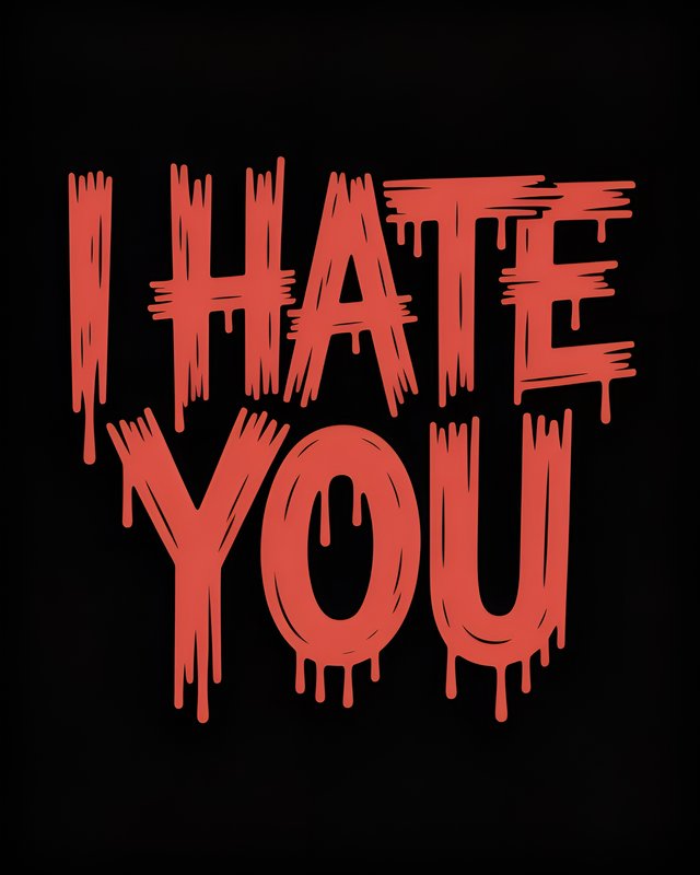 Text that expresses strong feelings of dislike in bold style Premium Stock Photo - stock photo