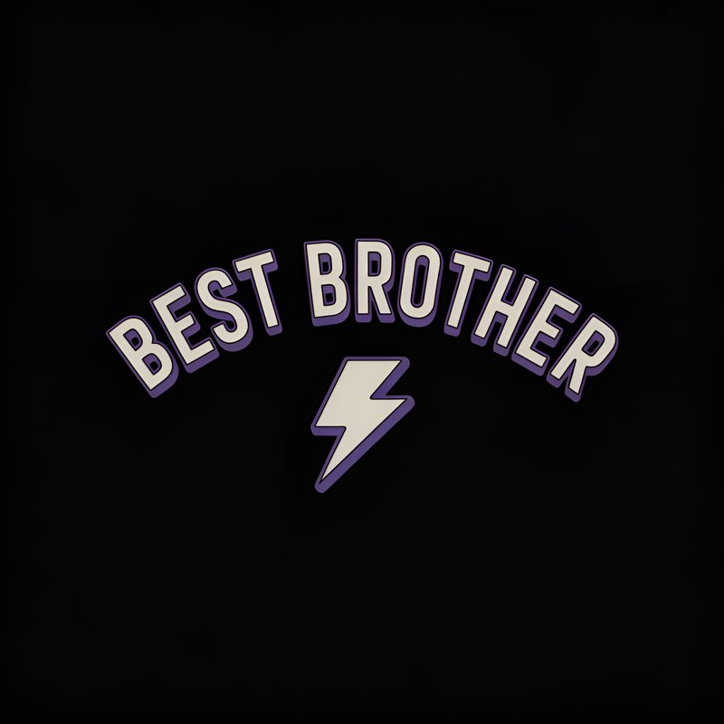 Text graphic showing best brother with a lightning bolt Premium Stock Photo - stock photo