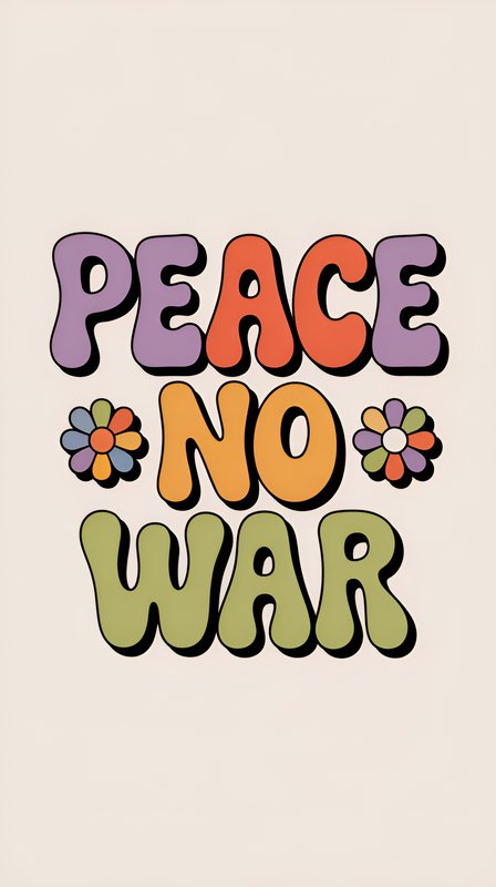 Message promoting peace over war with colorful design Premium Stock Photo - stock photo
