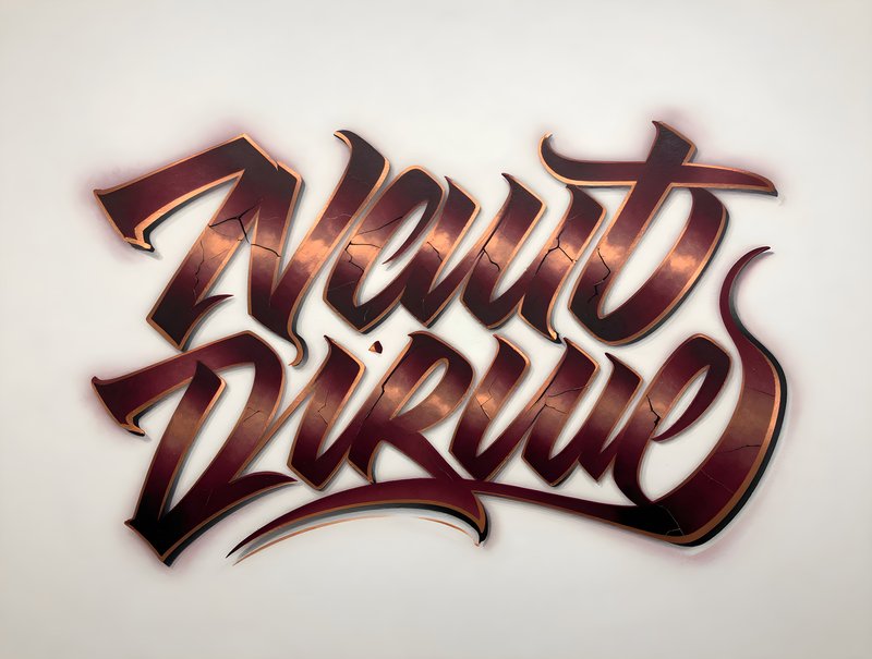 Graffiti art displayed on a wall in a modern setting Premium Stock Photo - stock photo