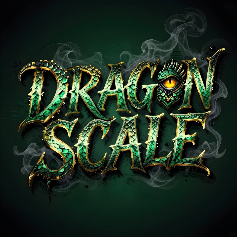 Creative design of dragon scale art with green colors Premium Stock Image - stock photo