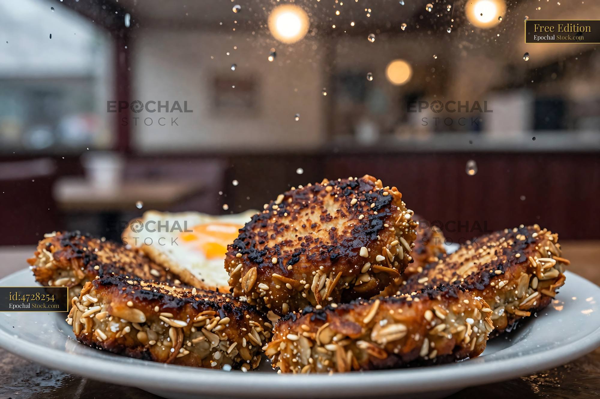 Goetta Breakfast Skillet with Sesame Seed - stock photo