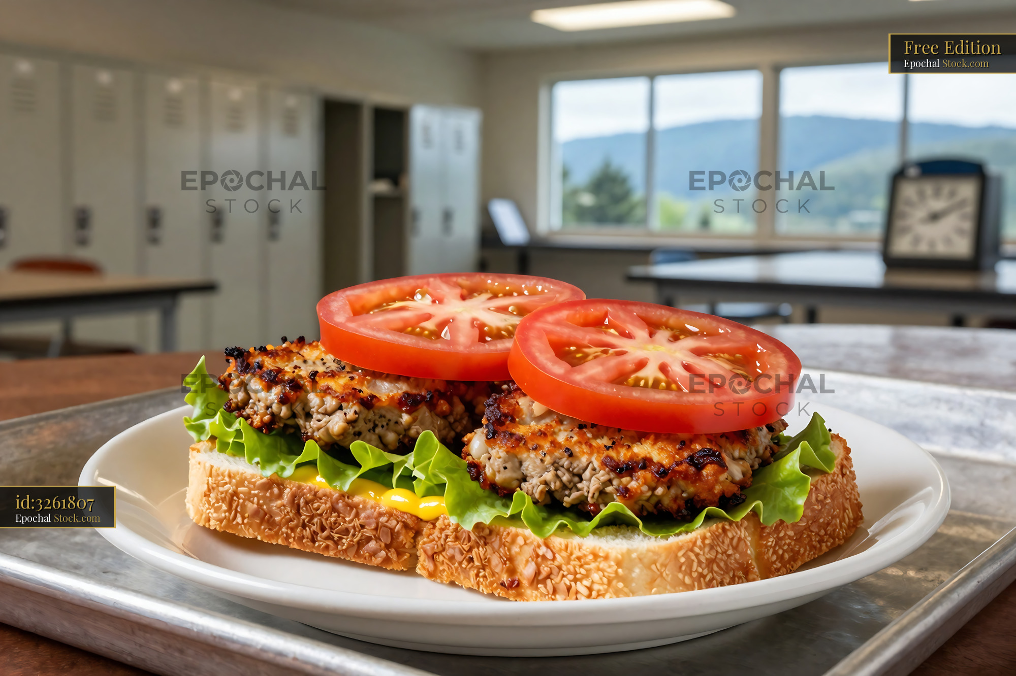 Livermush Sandwich on Sesame Seed Bread - stock photo