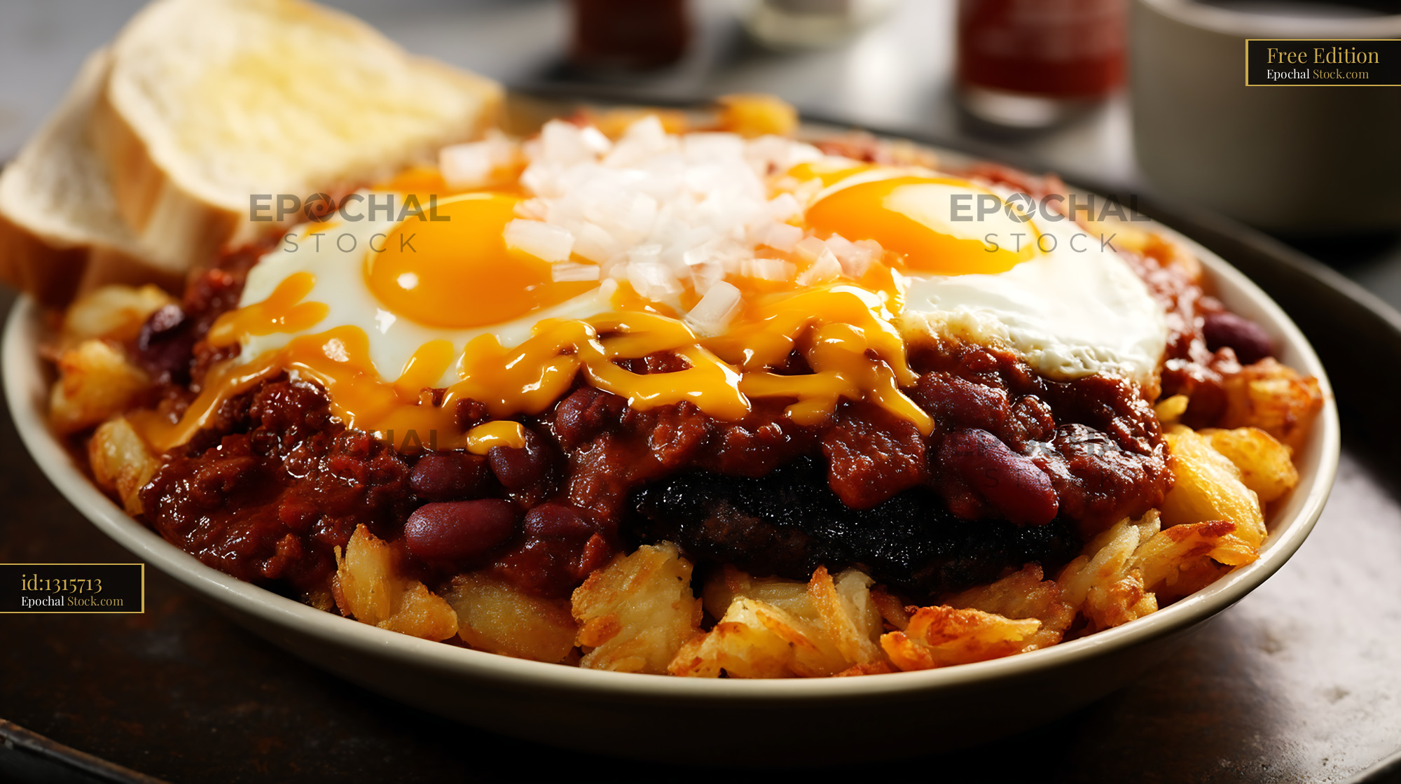 St. Louis Slinger: Classic Breakfast Diner Dish - stock photo