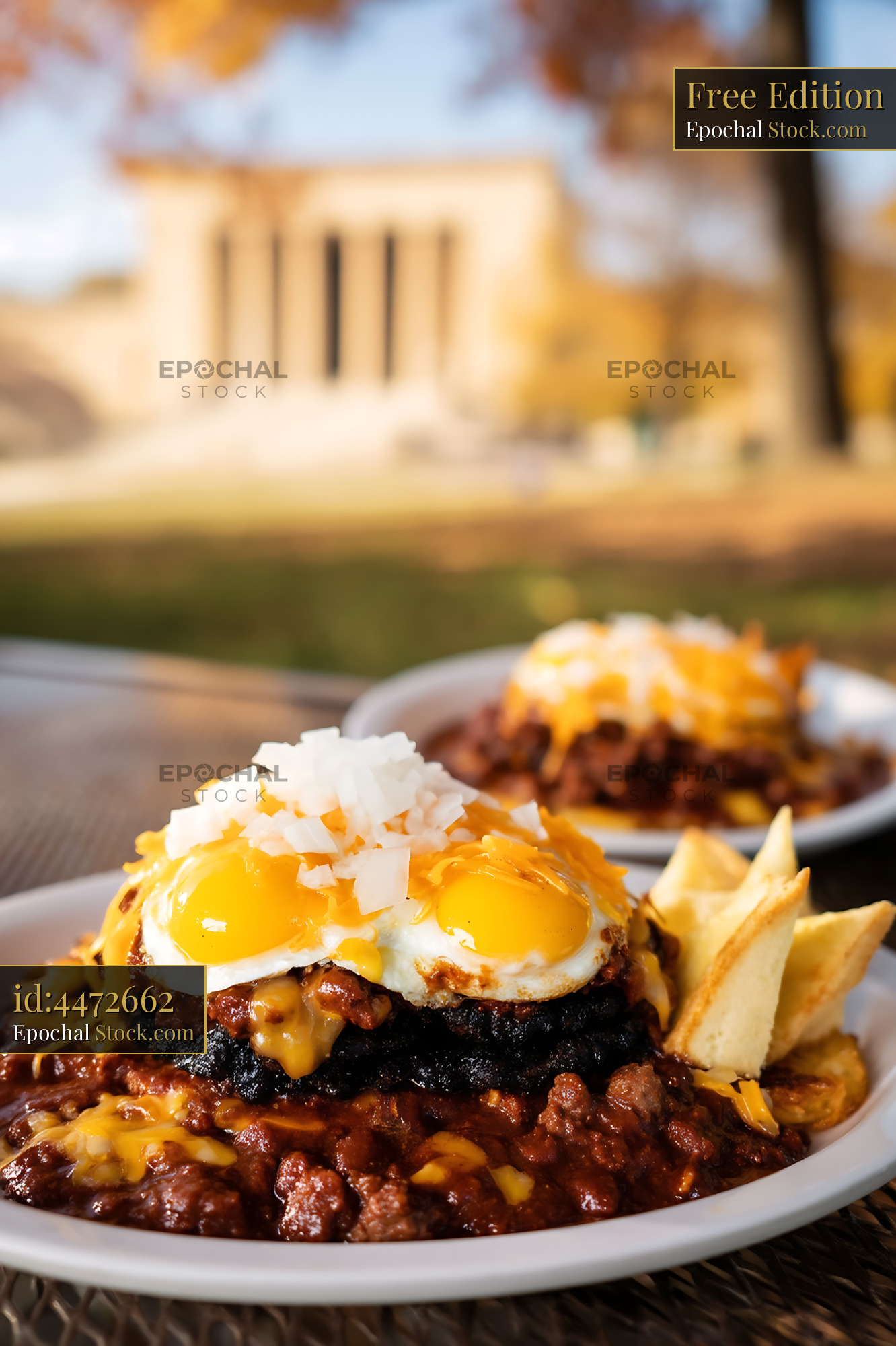 St. Louis Slinger: Hash Browns, Chili & Eggs - stock photo