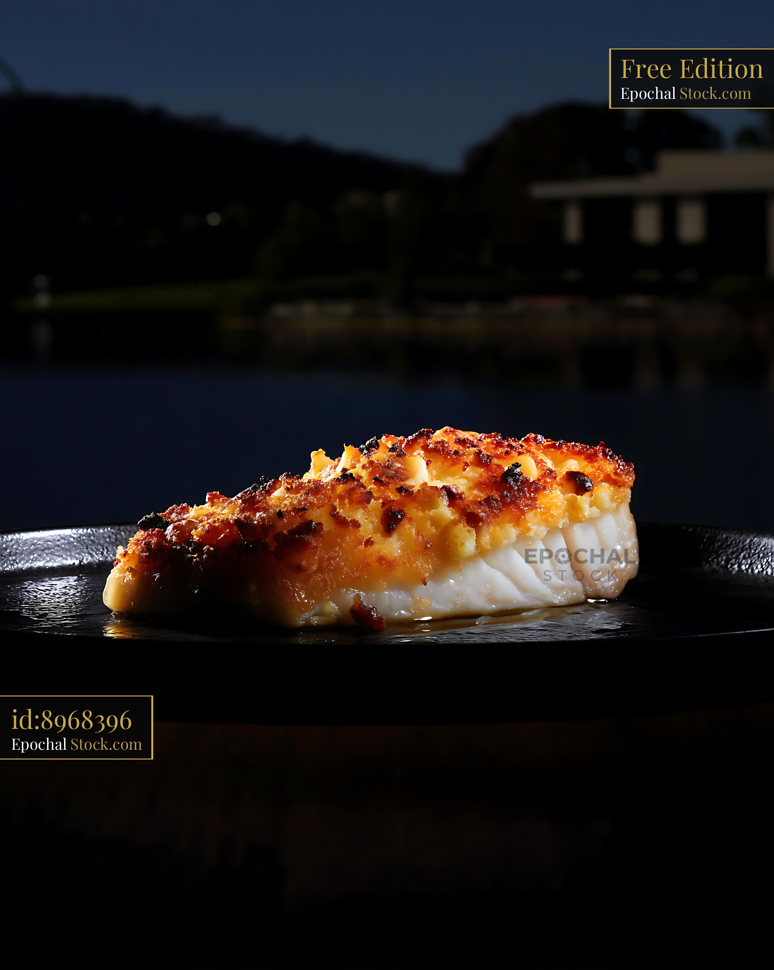 Gourmet Macadamia Crusted Fish Fine Dining - stock photo