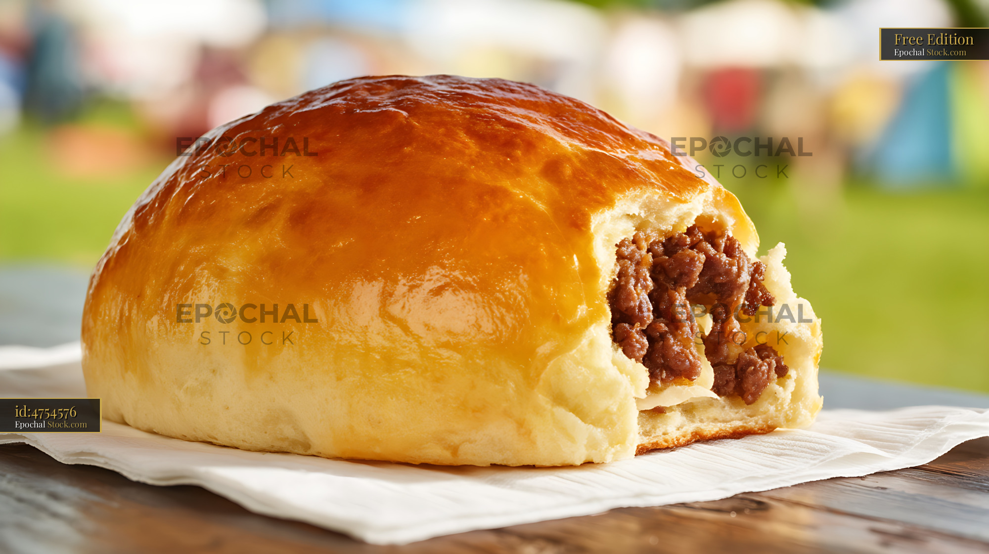 Juicy Beef Burger with Golden Brioche Bun - stock photo