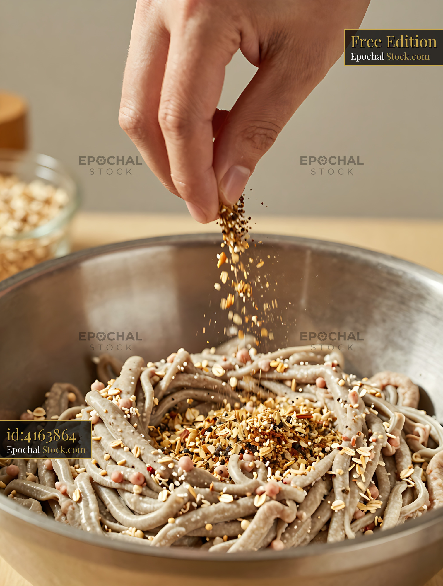 Goetta Sprinkled with Fresh Herbs and Spices - stock photo