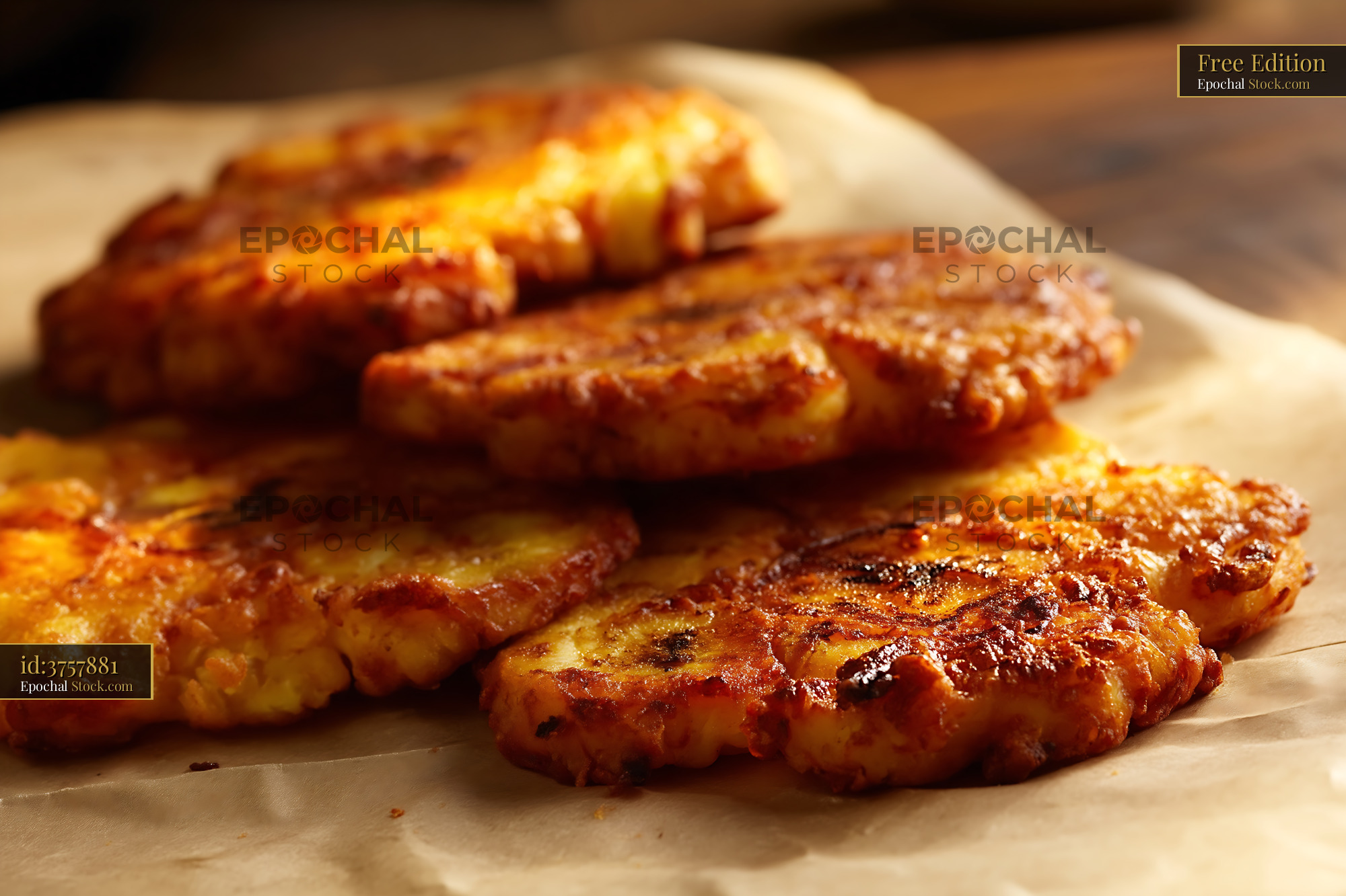 Crispy Golden Potato Pancakes Freshly Cooked - stock photo