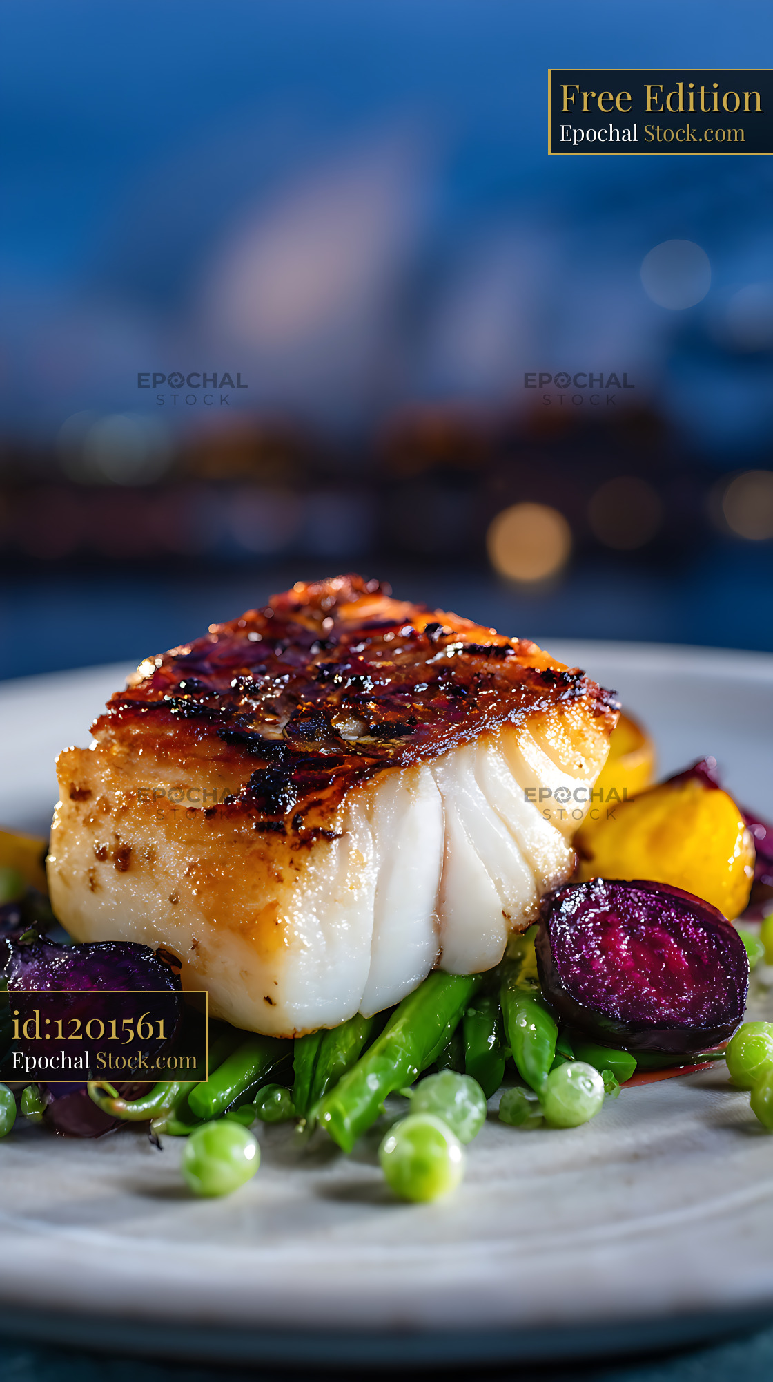 Murray Cod Fillet Seared with Vegetables - stock photo