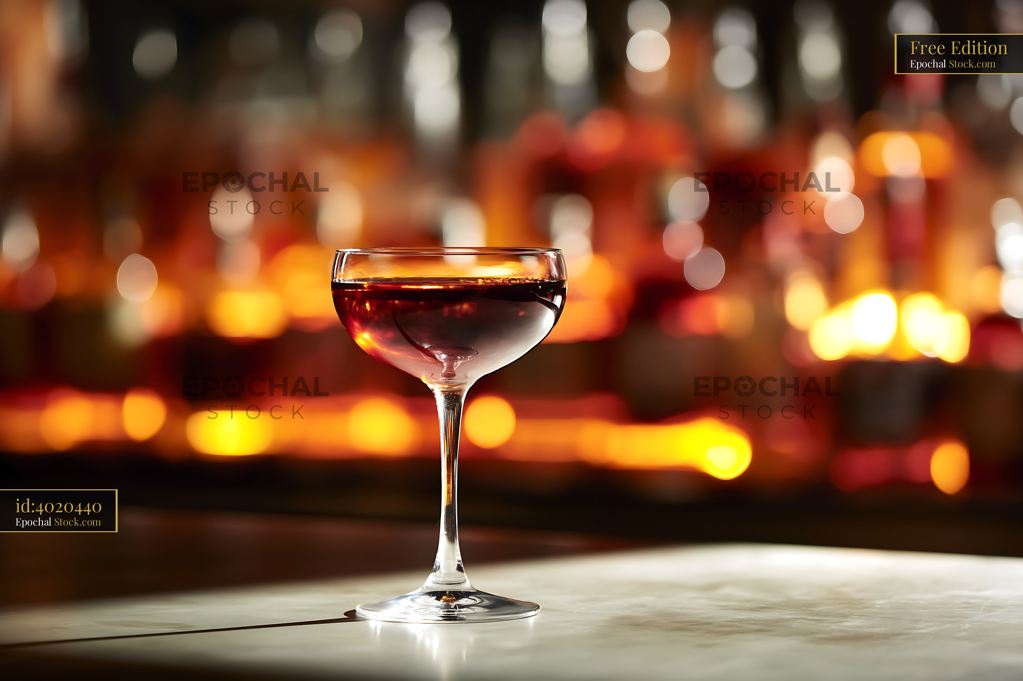 Bushwick Cocktail in Elegant Coupe Glass - stock photo