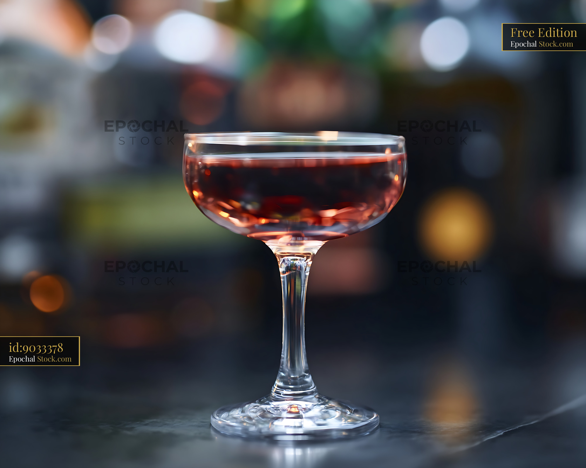 Bushwick Cocktail in Elegant Coupe Glass - stock photo